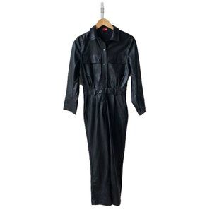 KITRI Vegan Leather Jumpsuit
